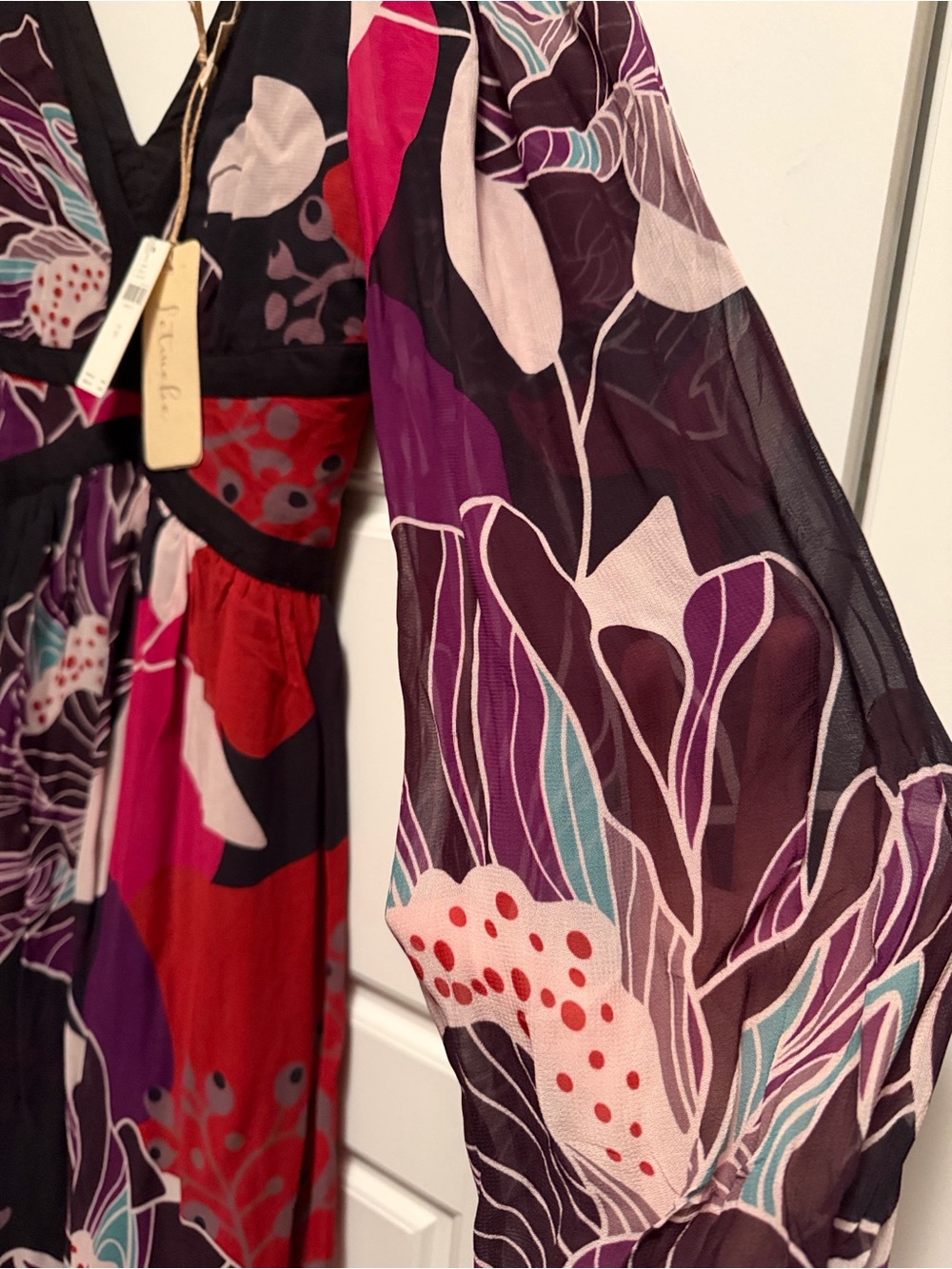 NWT Anthropologie Let Me Be Floral Midi Dress - Picture 6 of 7
